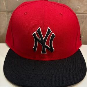 Red and Black NY Yankee Hat